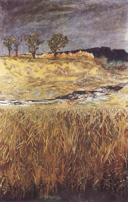 Max Klinger Landscape at the Unstrut oil painting image